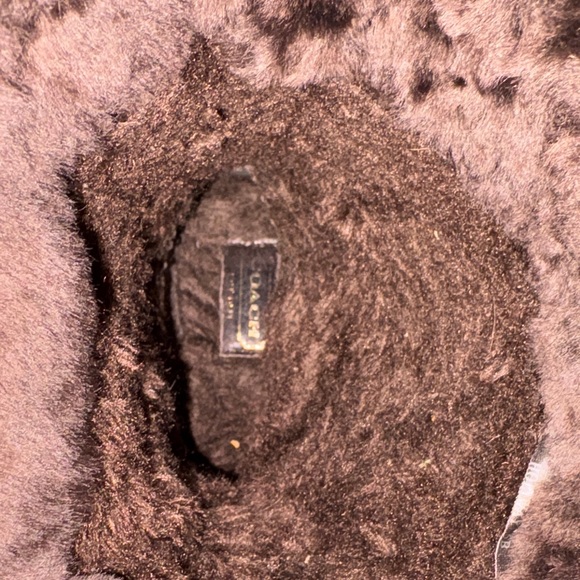 Coach cc logo holiway Winter snow ski Boots size 6 real fur rubber sole - Picture 8 of 11